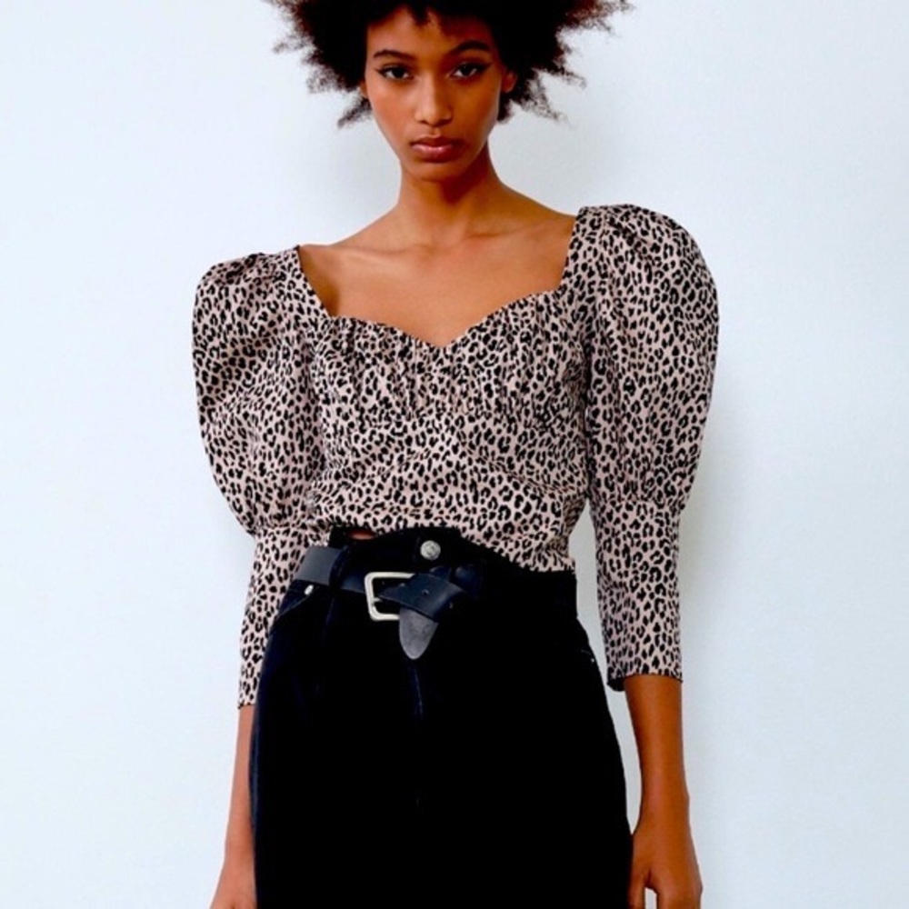 Zara printed crop top